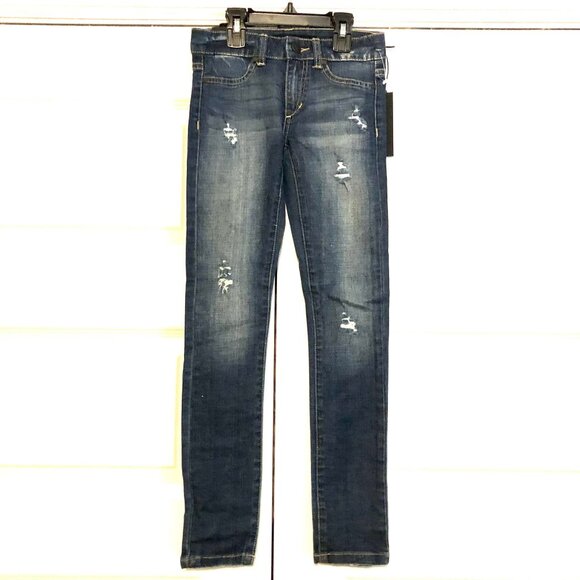 NWT JOE'S JEANS The Jeggings Ultra Slim Fit Destroyed Dark Wash 10